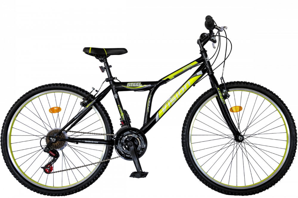 Bicicleta MTB Vision Steel Man Culoare Negru Verde Roata 26 Otel