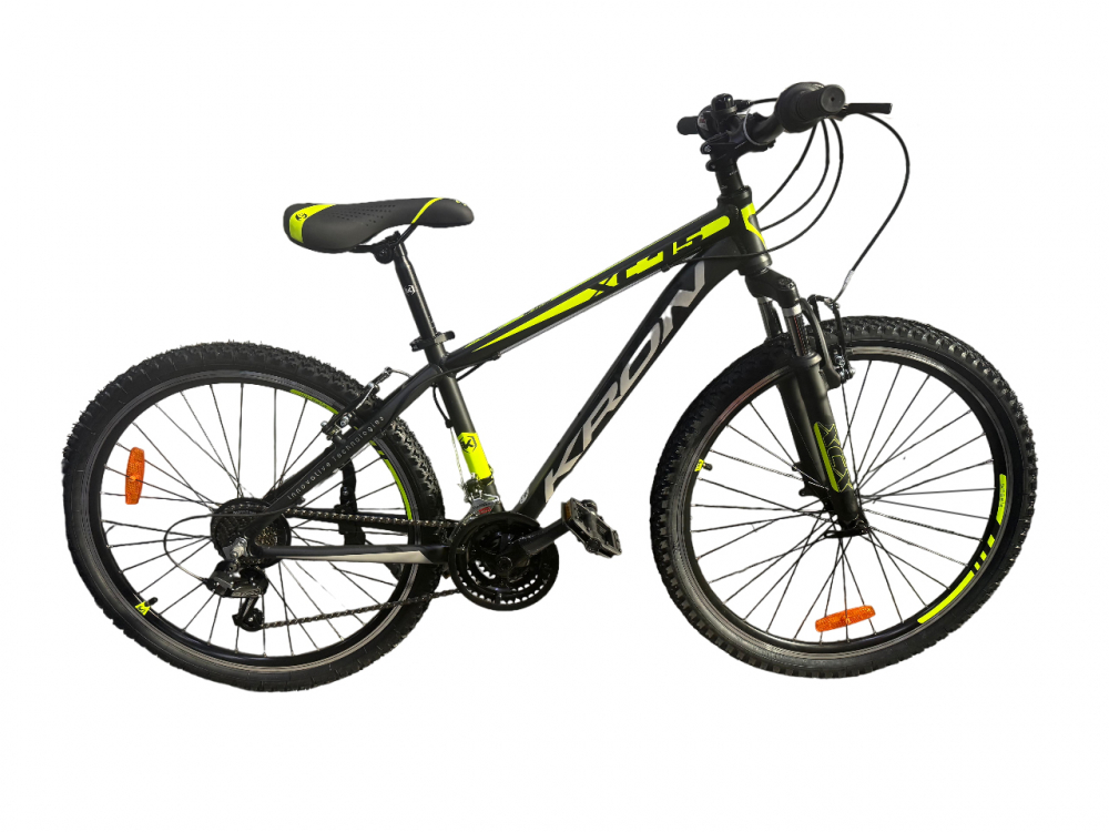 Bicicleta MTB XC 75 Lady, roata 26, 21 viteze, cadru 16 din aluminiu, culoare negru galben neon