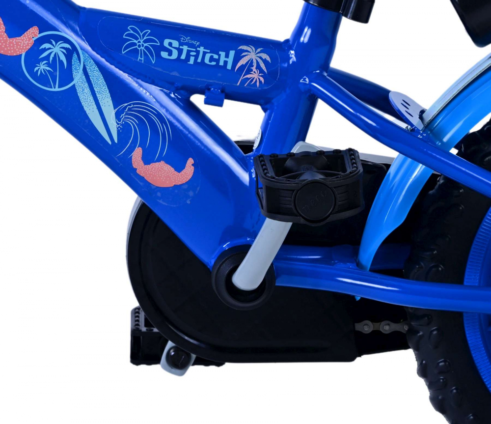 Bicicleta pentru baieti Disney Stitch, 12 inch, culoare albastru, frana de mana fata si contra [3]
