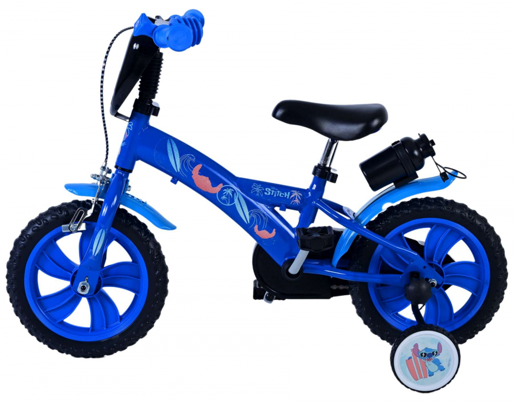 Bicicleta pentru baieti Disney Stitch, 12 inch, culoare albastru, frana de mana fata si contra [4]