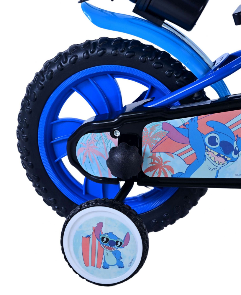 Bicicleta pentru baieti Disney Stitch, 12 inch, culoare albastru, frana de mana fata si contra [9]