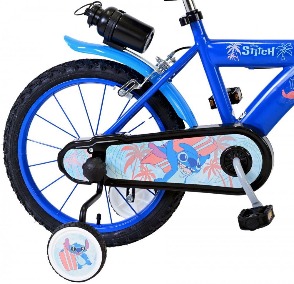 Bicicleta pentru baieti Disney Stitch, 16 inch, culoare albastru, frana de mana fata si spate [8]