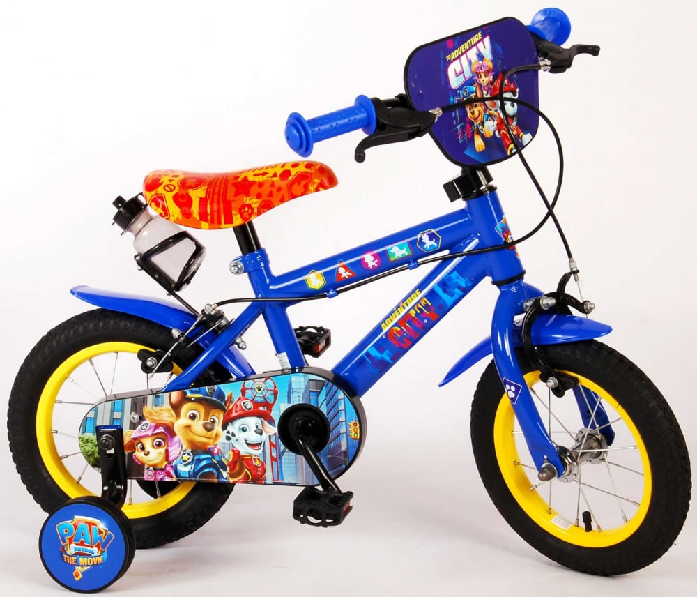 Bicicleta pentru baieti Paw Patrol, 12 inch, culoare albastru, frana de mana fata - spate