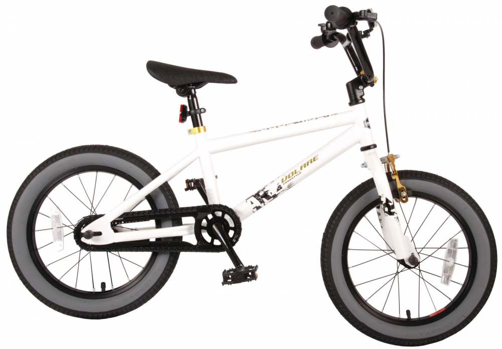 Bicicleta pentru baieti, Volare cool rider, 16 inch, culoare alb, frana de mana + contra