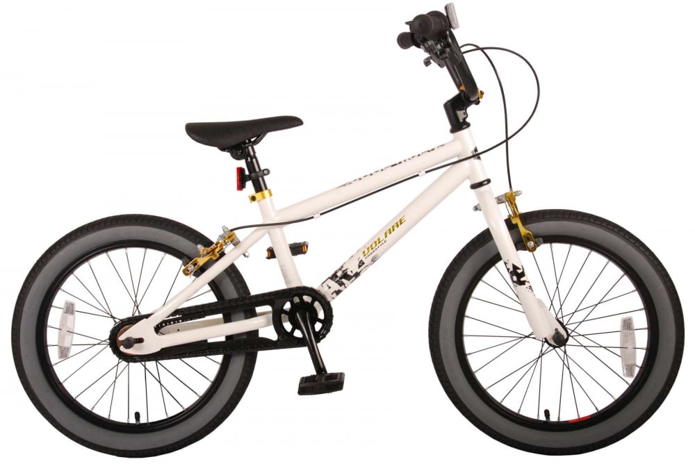 Bicicleta pentru baieti, Volare cool rider, 18 inch, culoare alb, frana de mana fata + spate