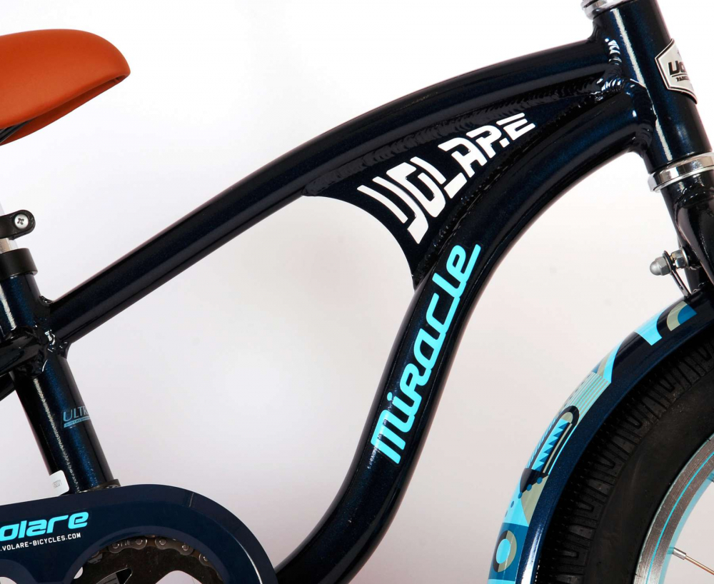 Bicicleta pentru baieti Volare Miracle Cruiser, 16 inch, culoare albastru mat/negru, frana de mana fata si contra [11]