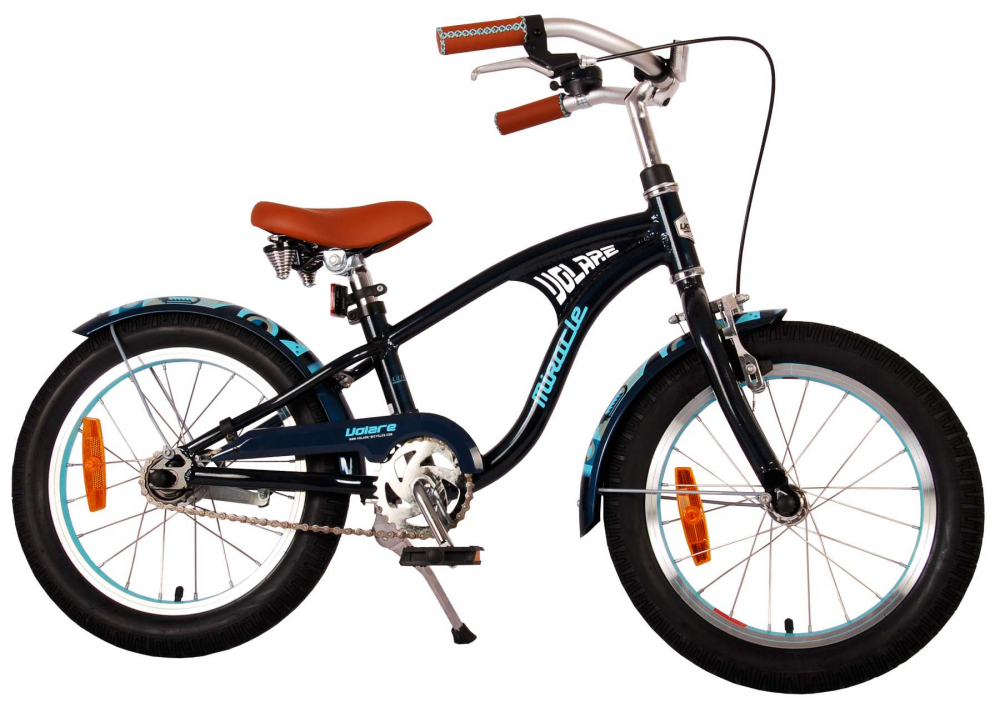 Bicicleta pentru baieti Volare Miracle Cruiser, 16 inch, culoare albastru mat/negru, frana de mana fata si contra [15]