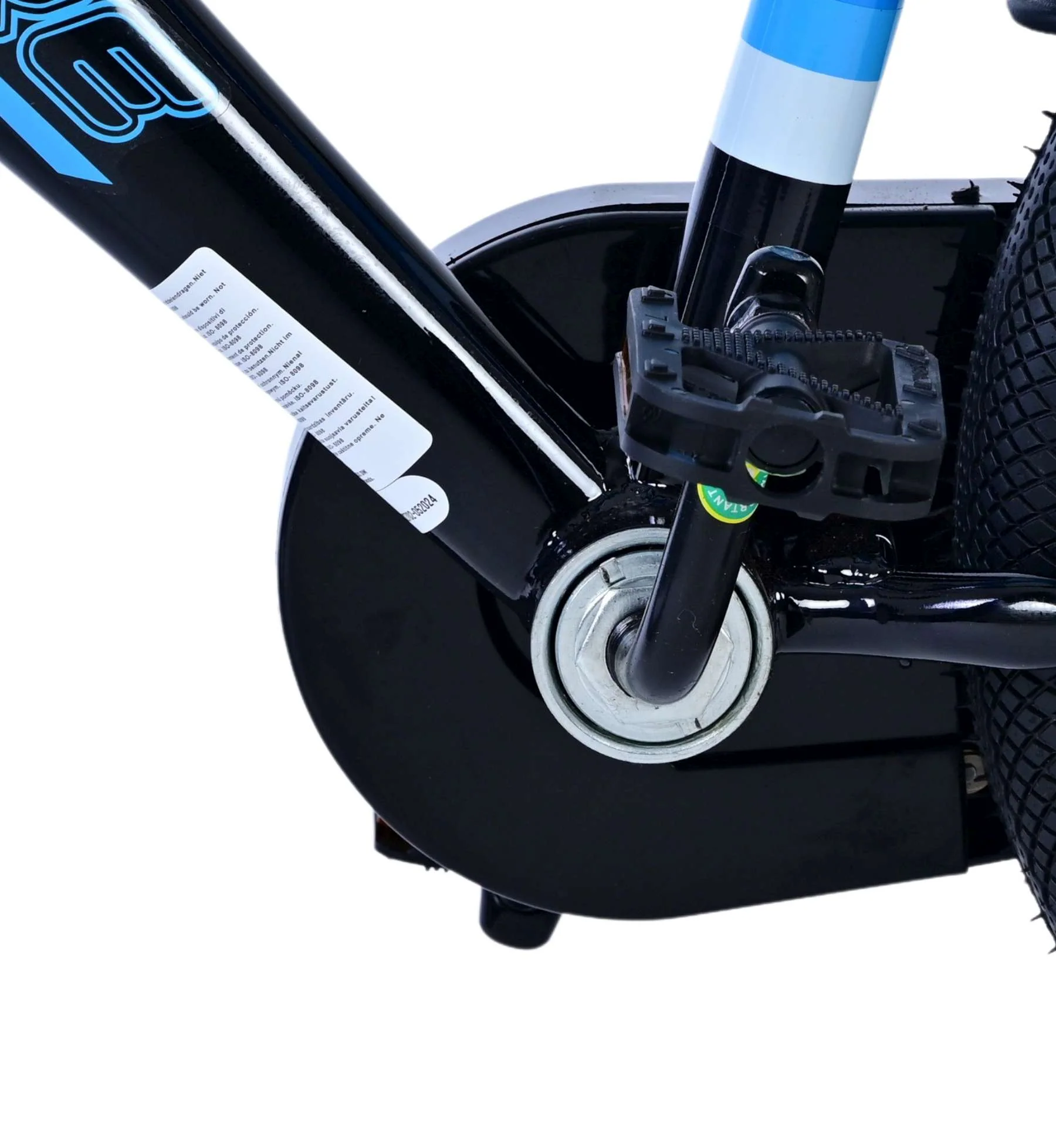 Bicicleta pentru baieti Volare Sportivo, 14 inch, culoare Negru/Albastru, frana de mana fata - spate [5]