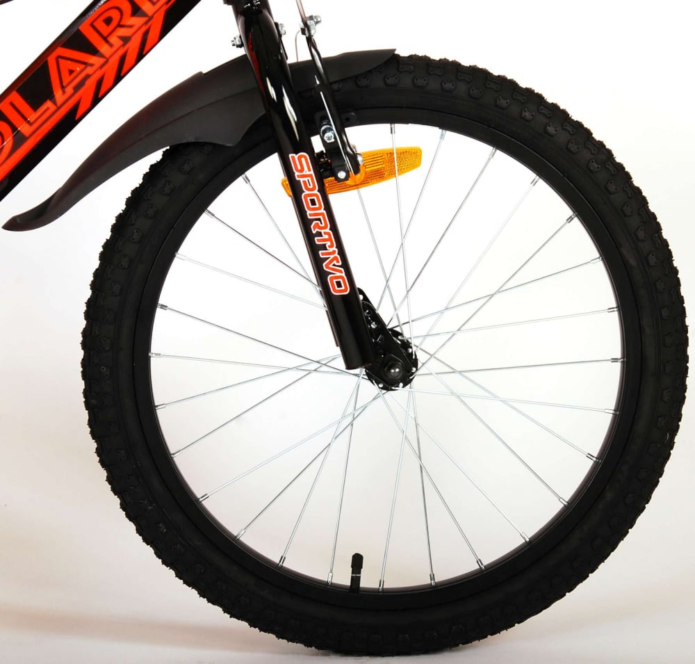 Bicicleta pentru baieti Volare Sportivo, 18 inch, culoare portocaliu neon / negru, frana de mana fata - spate [10]
