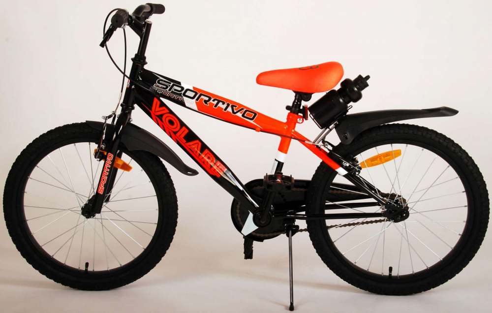 Bicicleta pentru baieti Volare Sportivo, 18 inch, culoare portocaliu neon / negru, frana de mana fata - spate [6]