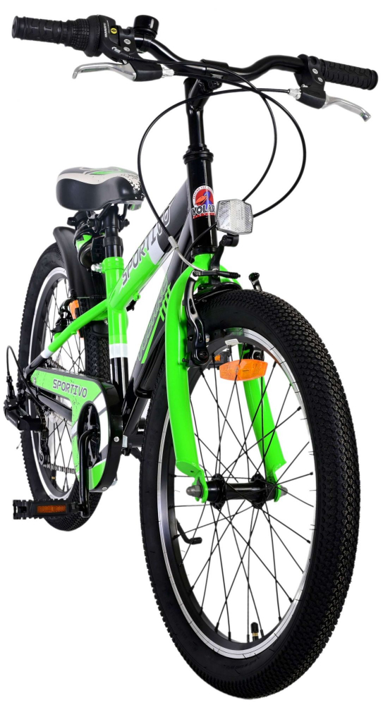 Bicicleta pentru baieti Volare Sportivo, 20 inch, culoare verde/negru, frana de mana fata - spate [6]