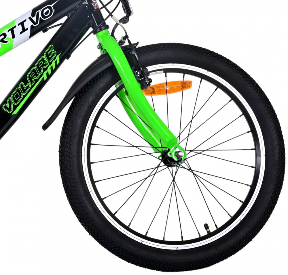 Bicicleta pentru baieti Volare Sportivo, 20 inch, culoare verde/negru, frana de mana fata - spate [8]
