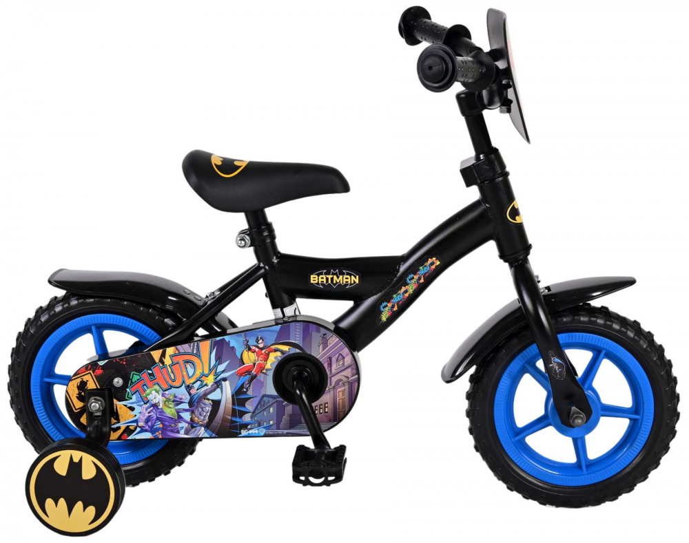 Bicicleta pentru copii Batman, 10 inch, culoare negru, fara frana