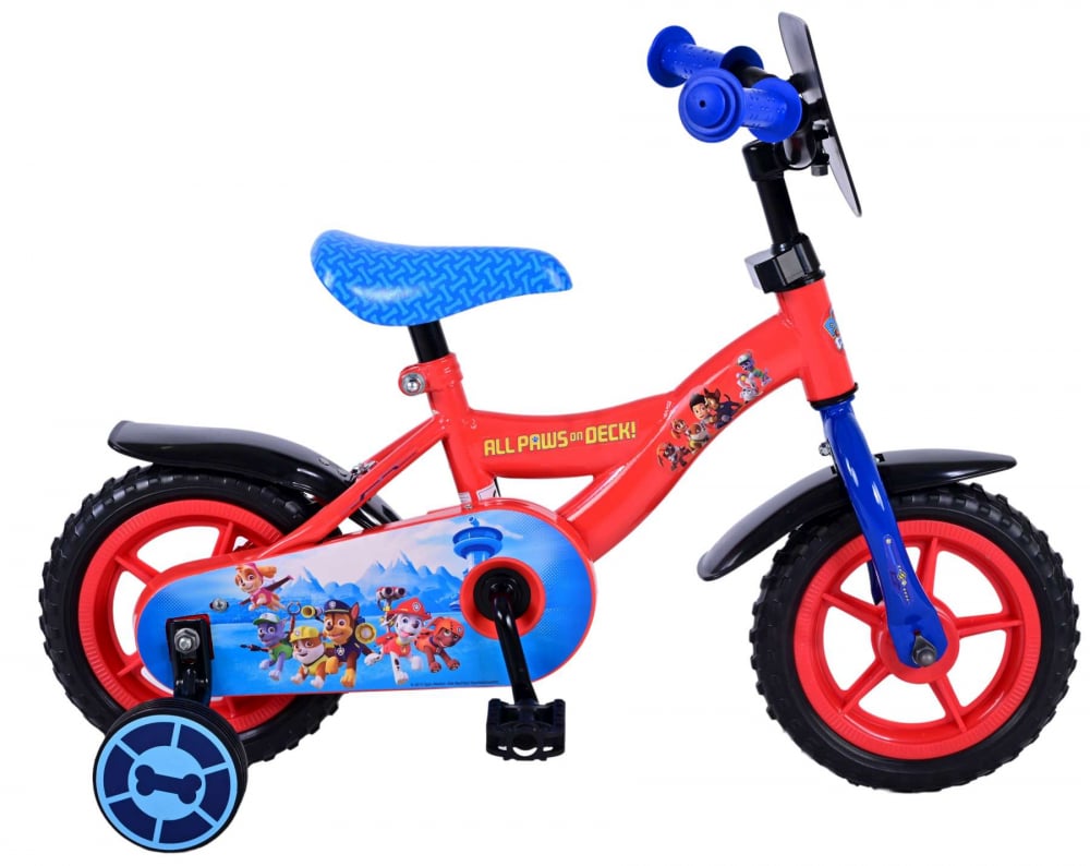 Bicicleta pentru copii Paw Patrol, 10 inch, culoare rosu albastru, fara frana