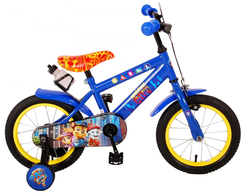 Bicicleta pentru copii Paw Patrol, 14 inch, culoare albastru, frana de mana fata + contra