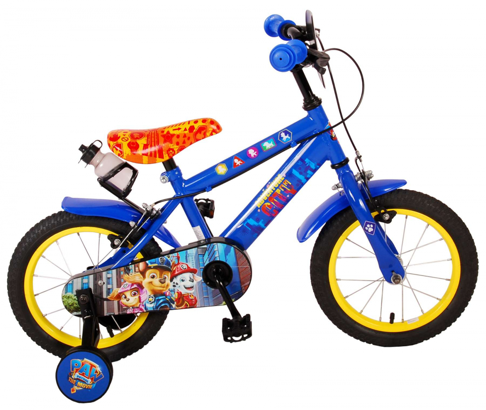 Bicicleta pentru copii Paw Patrol, 14 inch, culoare albastru, frana de mana fata - spate