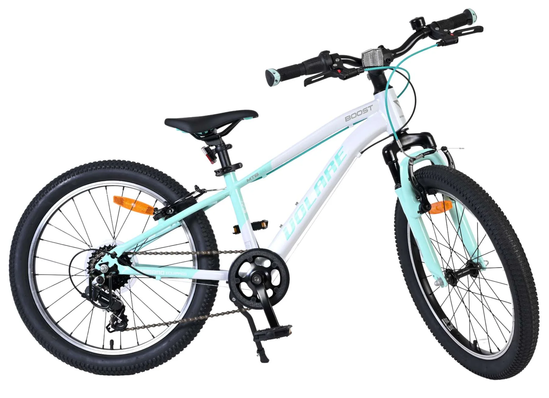 Bicicleta pentru copii Volare Boost - 20 inch - 7 viteze - Alb/Verde mentă [12]