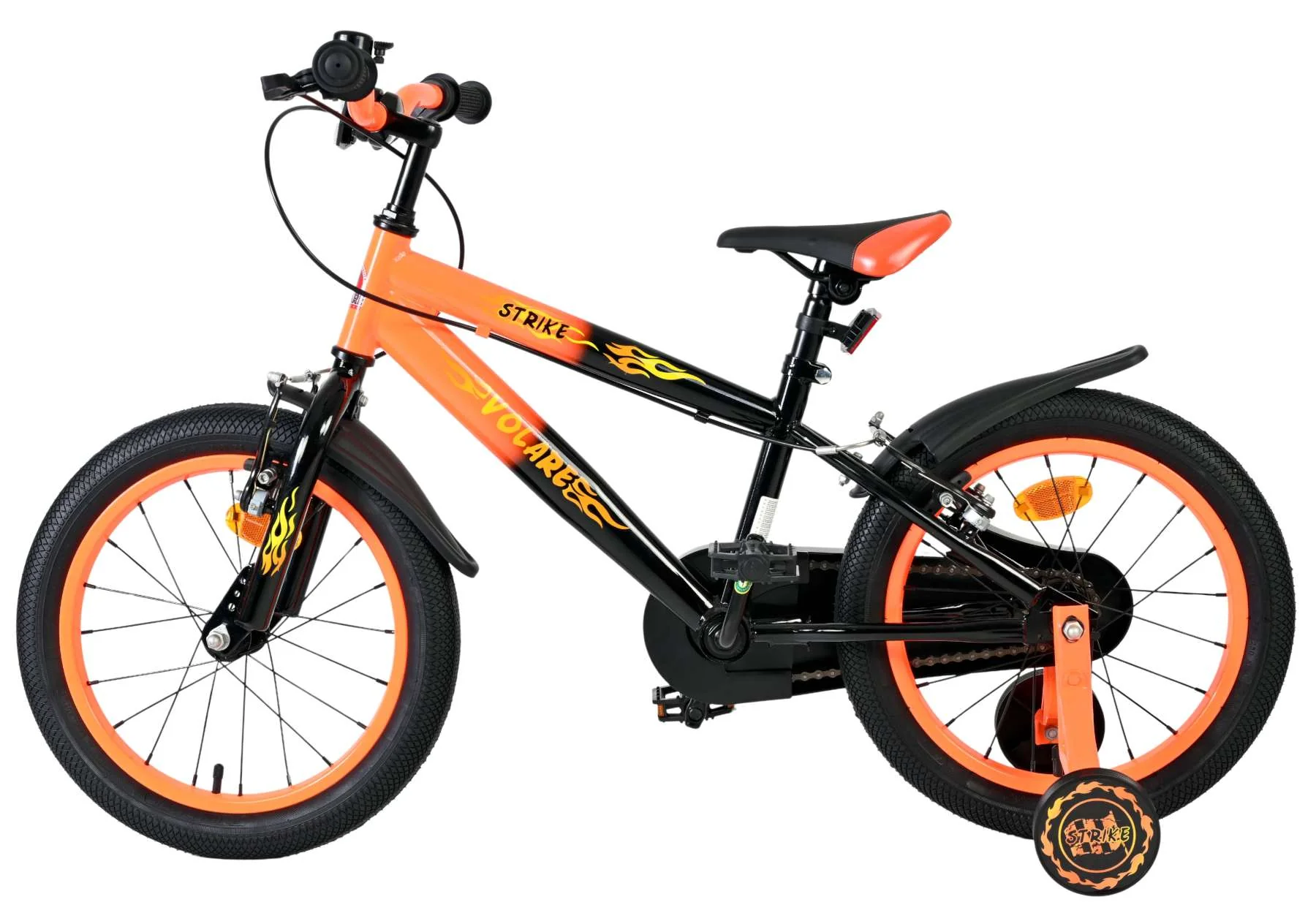 Bicicleta pentru copii Volare Strike - Băieți - 16 inch - Negru Portocaliu - Frâne cu două mâini [7]