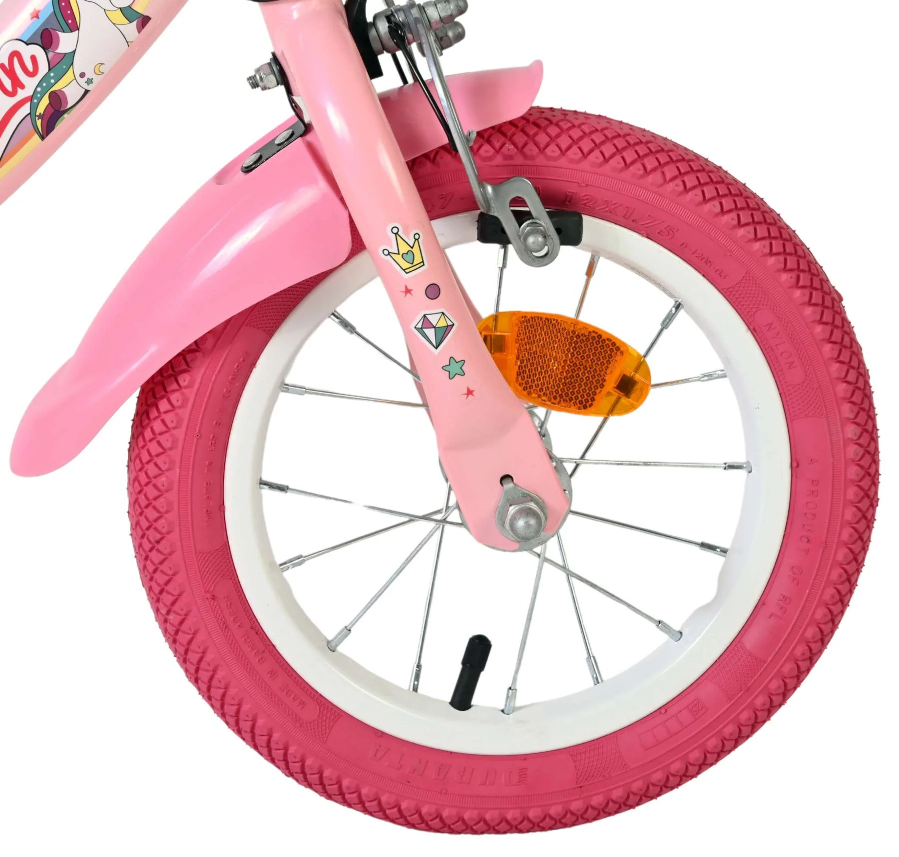 Bicicleta pentru copii Volare Unicorn - Fete - 12 inch - Roz - Frâne cu două mâini [3]