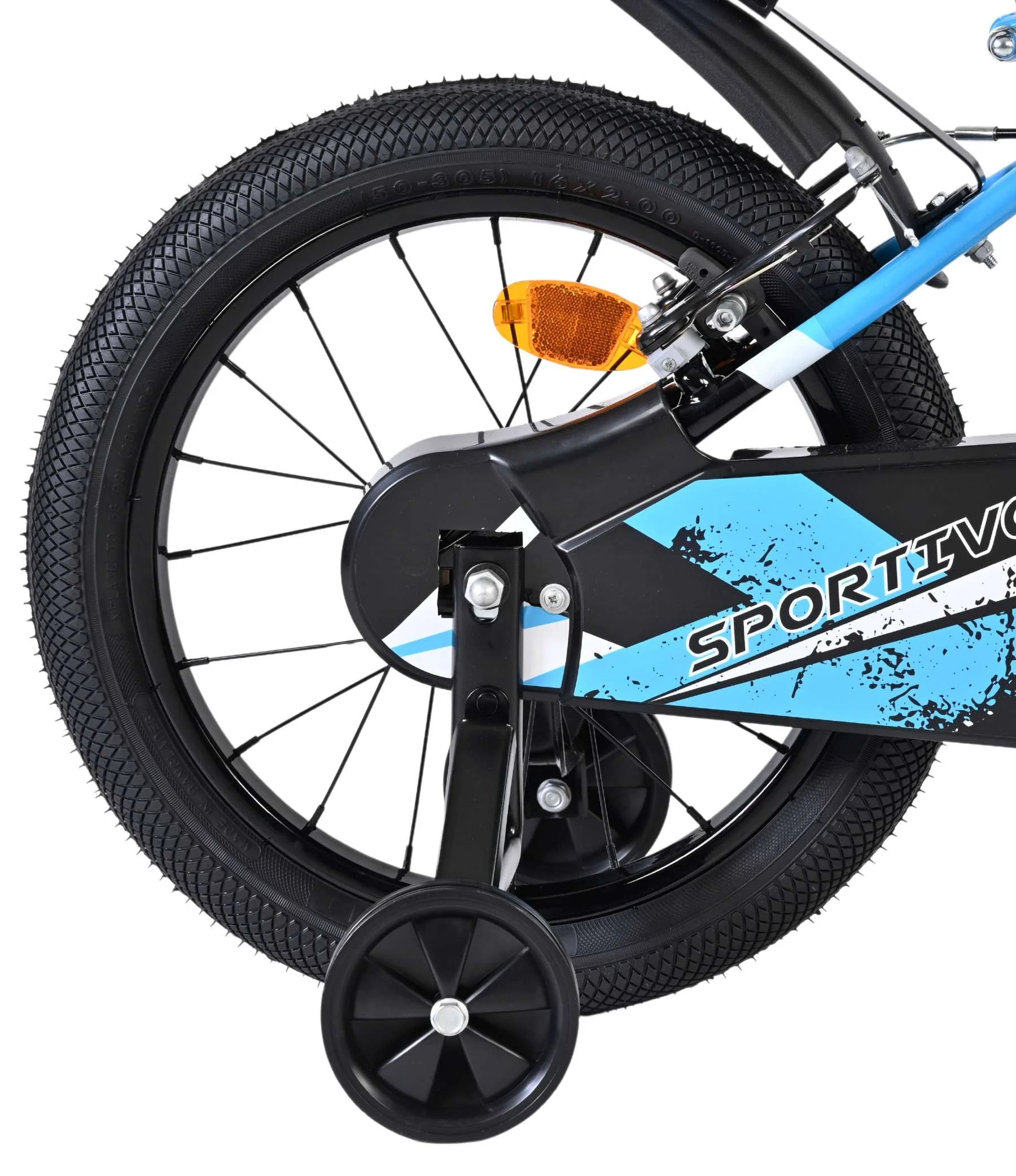 Bicicleta pentru copii Volare Sportivo - Băieți - 16 inch - Albastru Negru - Frâne cu două mâini [2]