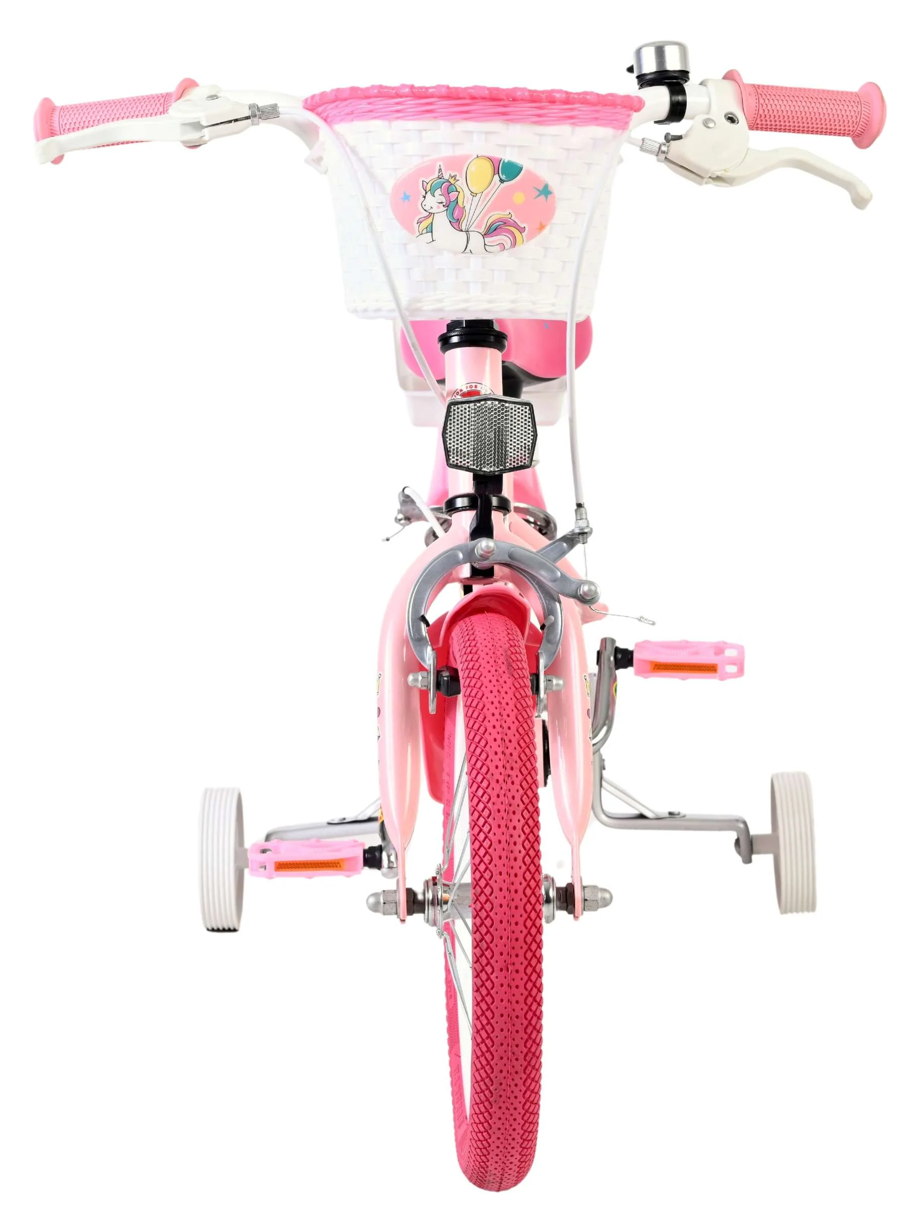 Bicicleta pentru copii Volare Unicorn - Fete - 14 inch - Roz - Frâne cu două mâini [6]