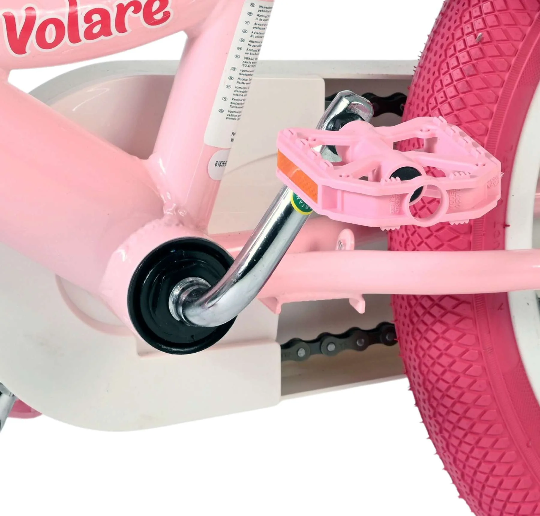 Bicicleta pentru copii Volare Unicorn - Fete - 16 inch - Roz - Frâne cu două mâini [9]