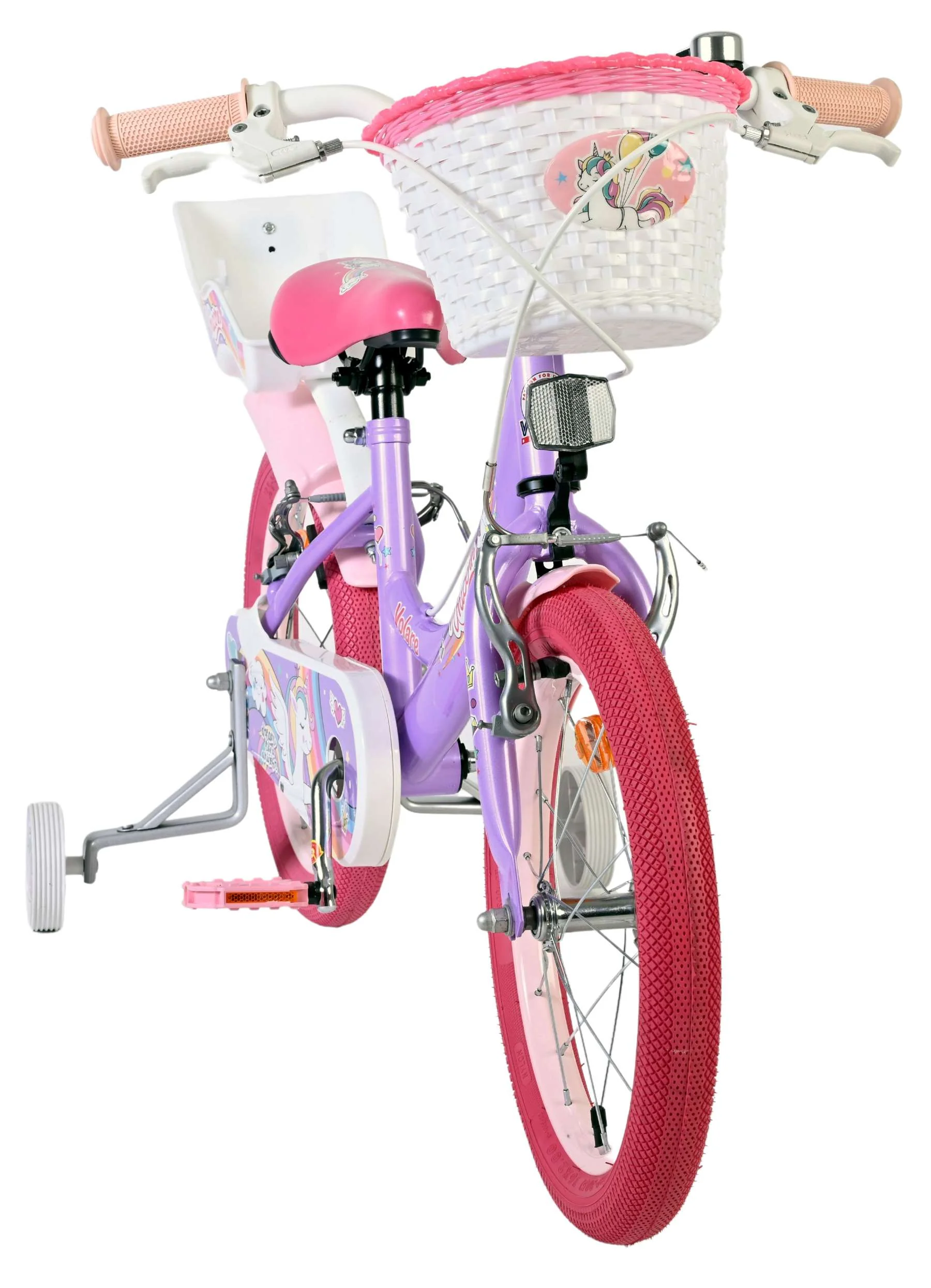 Bicicleta pentru copii Volare Unicorn - Fete - 16 inch - Violet - Frâne cu două mâini [5]