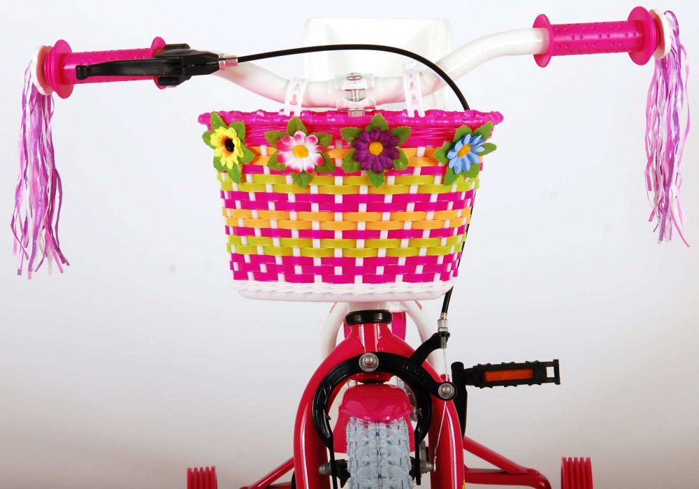 Bicicleta pentru fete Ashley, 14 inch, culoare alb/roz, frana de mana + contra [11]