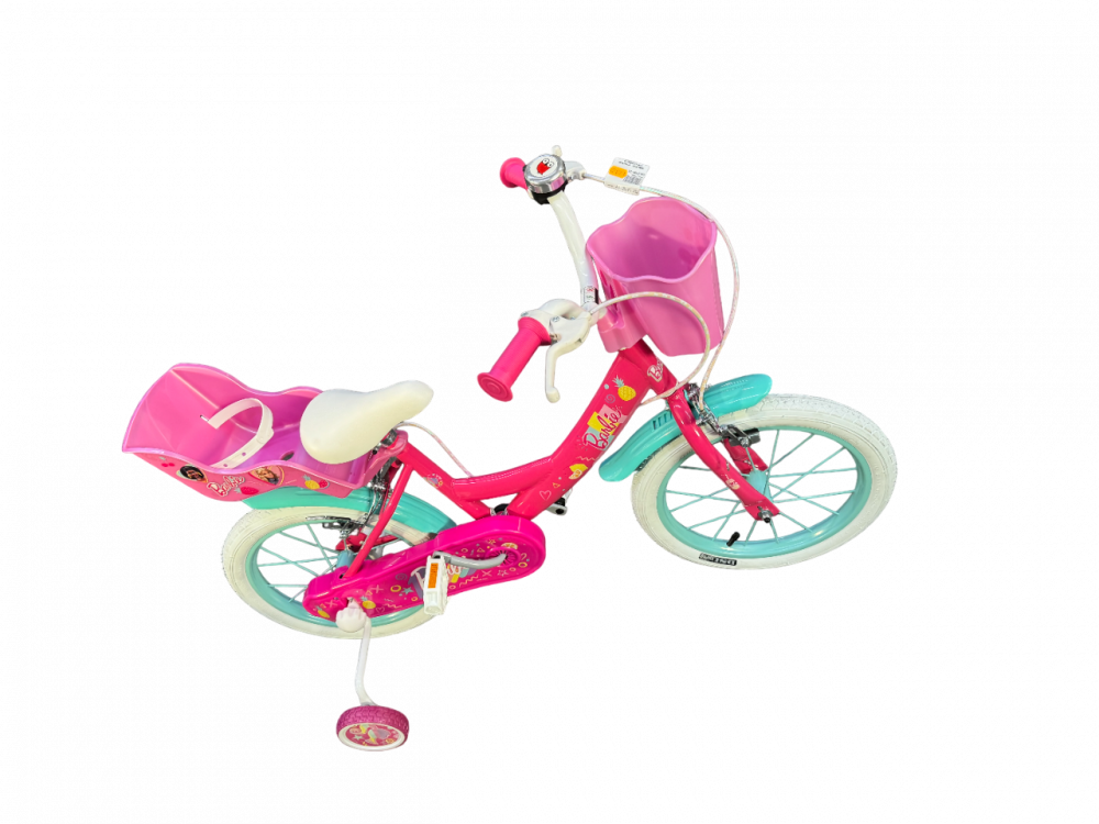 Bicicleta pentru fete Barbie, 14 inch, culoare roz, frana de mana fata si spate [2]