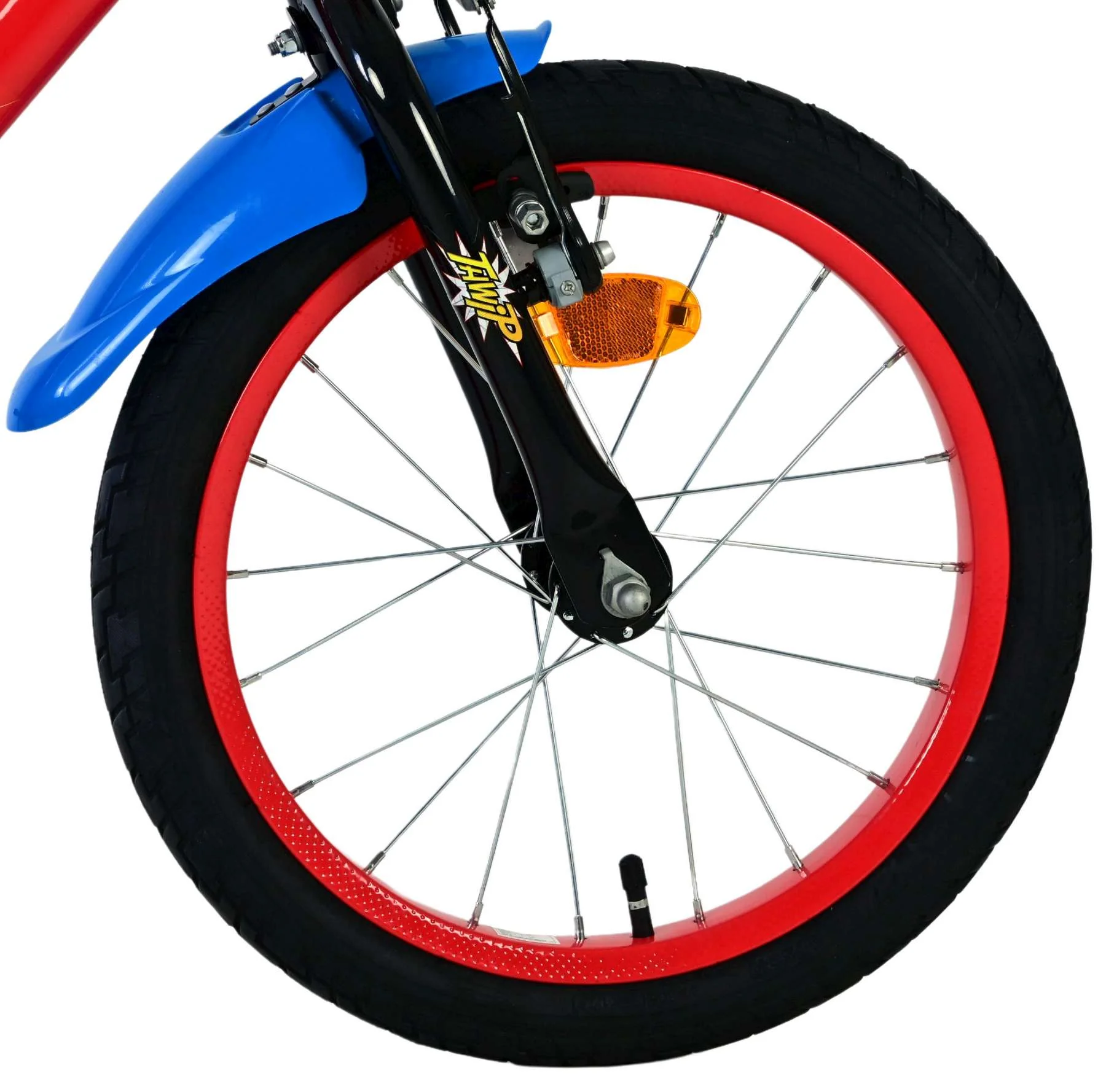 Bicicleta copii Marvel Spiderman 16 inch, pentru baieti, culoare rosu, frana de mana fata si butuc spate [8]