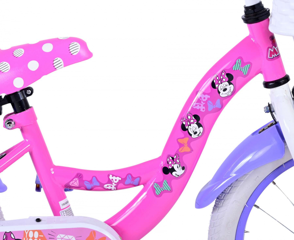 Bicicleta pentru fete Disney Minnie Cutest Ever!, 16 inch, culoare roz/violet, frana de mana fata si frana contra spate [9]