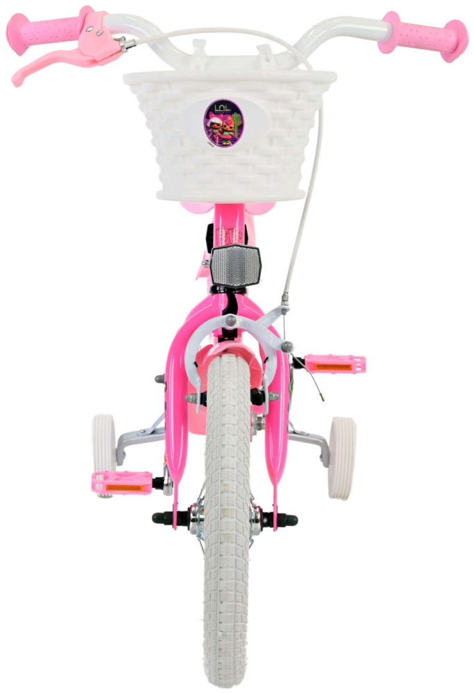 Bicicleta pentru fete LOL Surprise, 14 inch, culoare roz, frana de mana fata + contra [5]