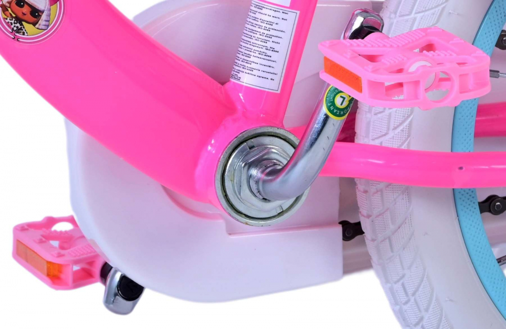 Bicicleta pentru fete LOL Surprise, 14 inch, culoare roz, frana de mana fata si contra spate [2]