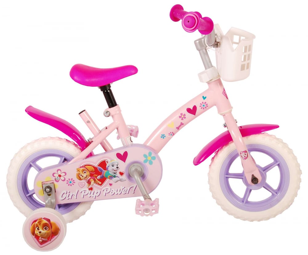 Bicicleta pentru fete Paw Patrol, 10 inch, culoare roz, fara frana