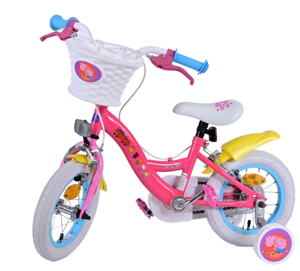 Bicicleta pentru fete Peppa Pig, 12 inch, culoare Roz, frana de mana fata si spate [3]