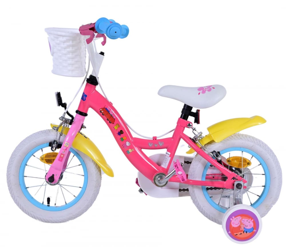 Bicicleta pentru fete Peppa Pig, 12 inch, culoare Roz, frana de mana fata si spate [4]
