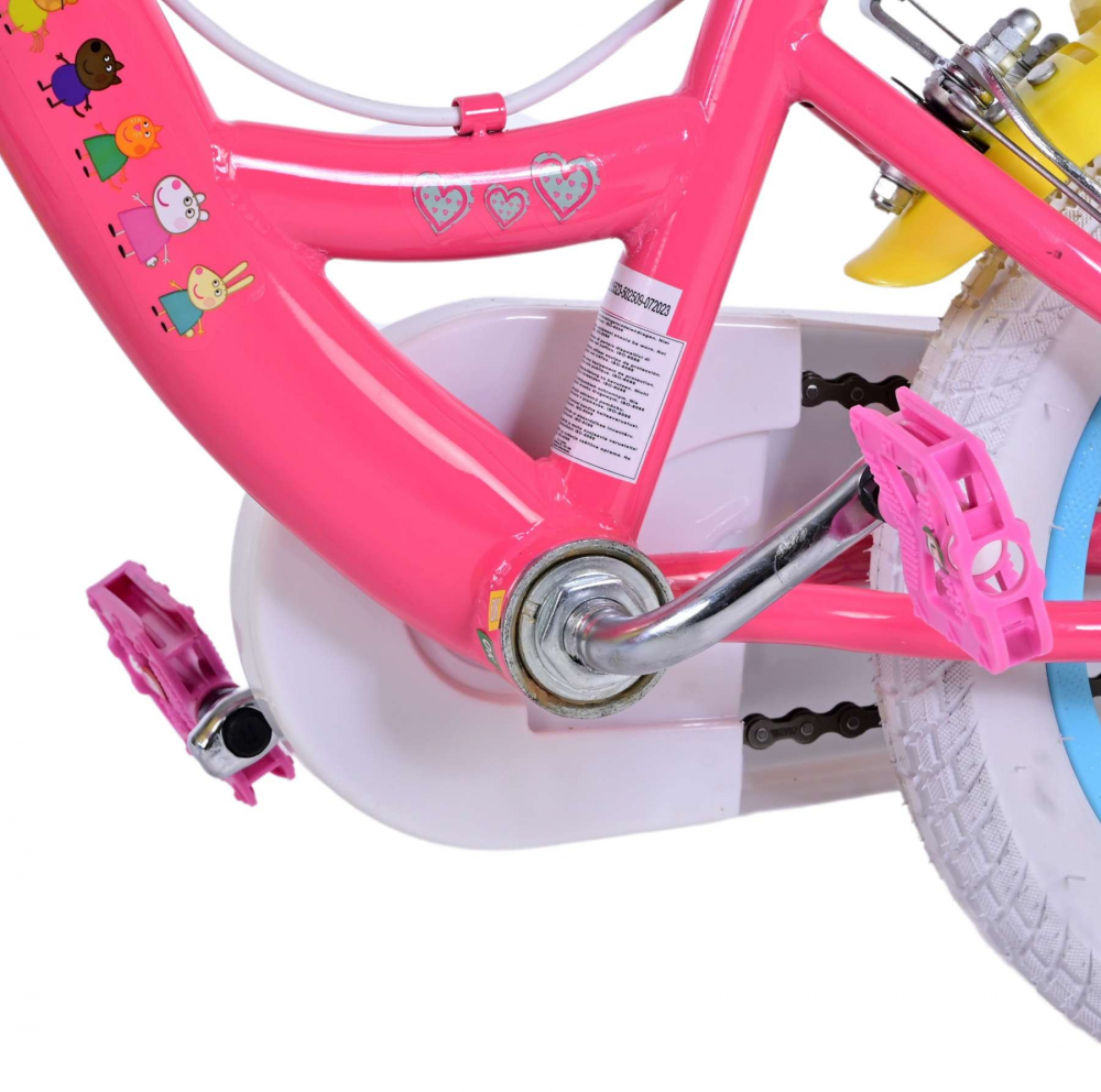 Bicicleta pentru fete Peppa Pig, 12 inch, culoare Roz, frana de mana fata si spate [2]