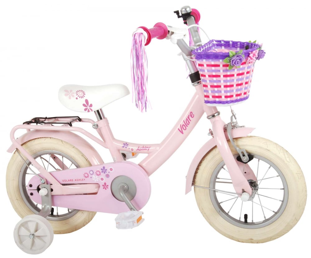 Bicicleta pentru fete Volare Ashley, 12 inch, culoare roz pal, frana de mana fata si contra spate