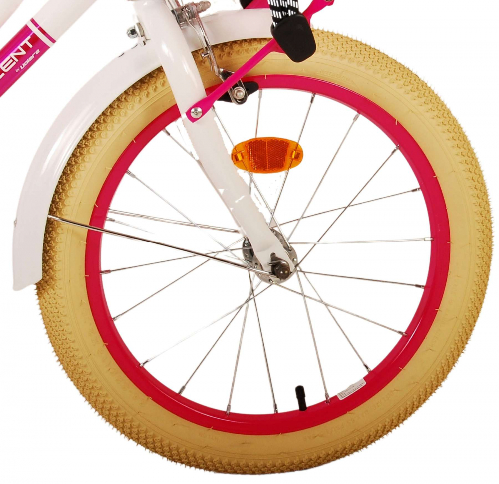 Bicicleta pentru fete Volare Excellent, 18 inch, culoare alb, frana de mana fata si frana contra spate [12]