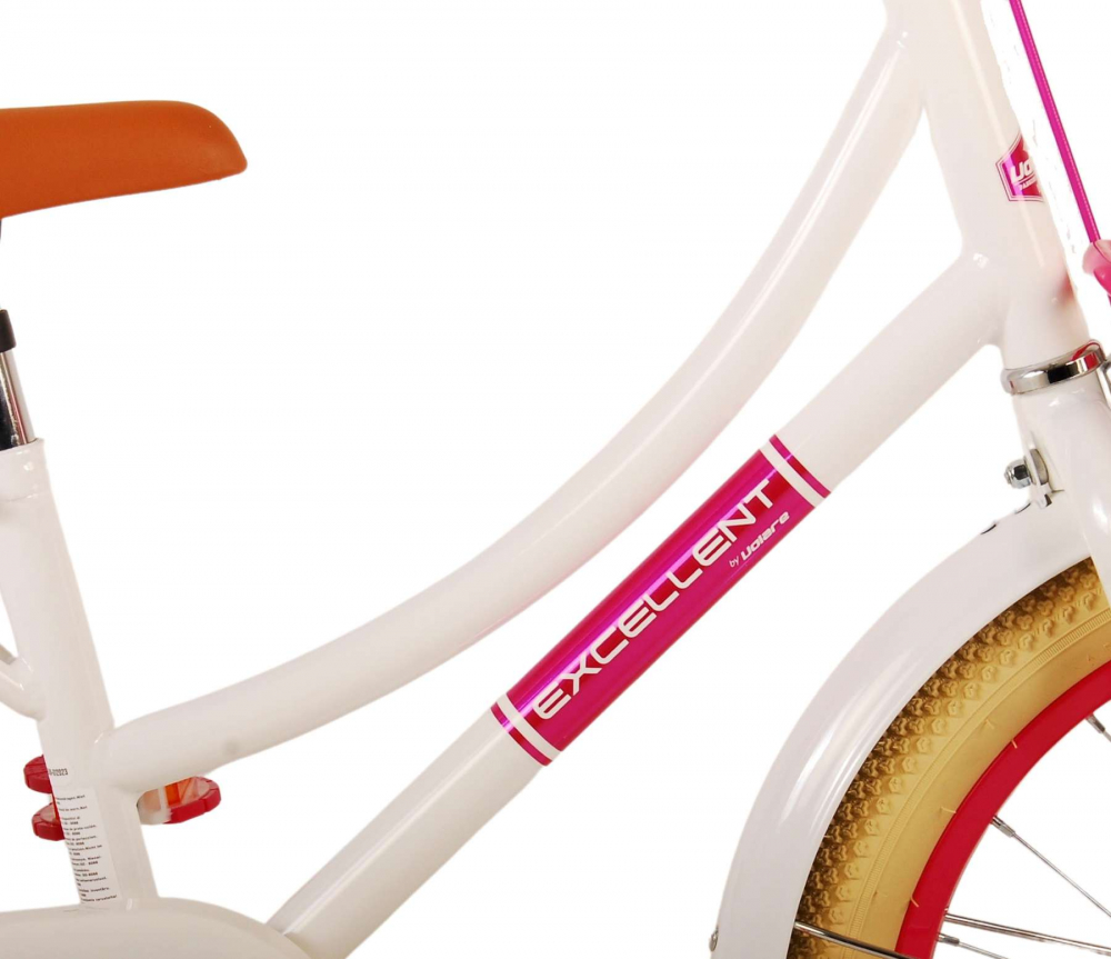 Bicicleta pentru fete Volare Excellent, 18 inch, culoare alb, frana de mana fata si frana contra spate [11]
