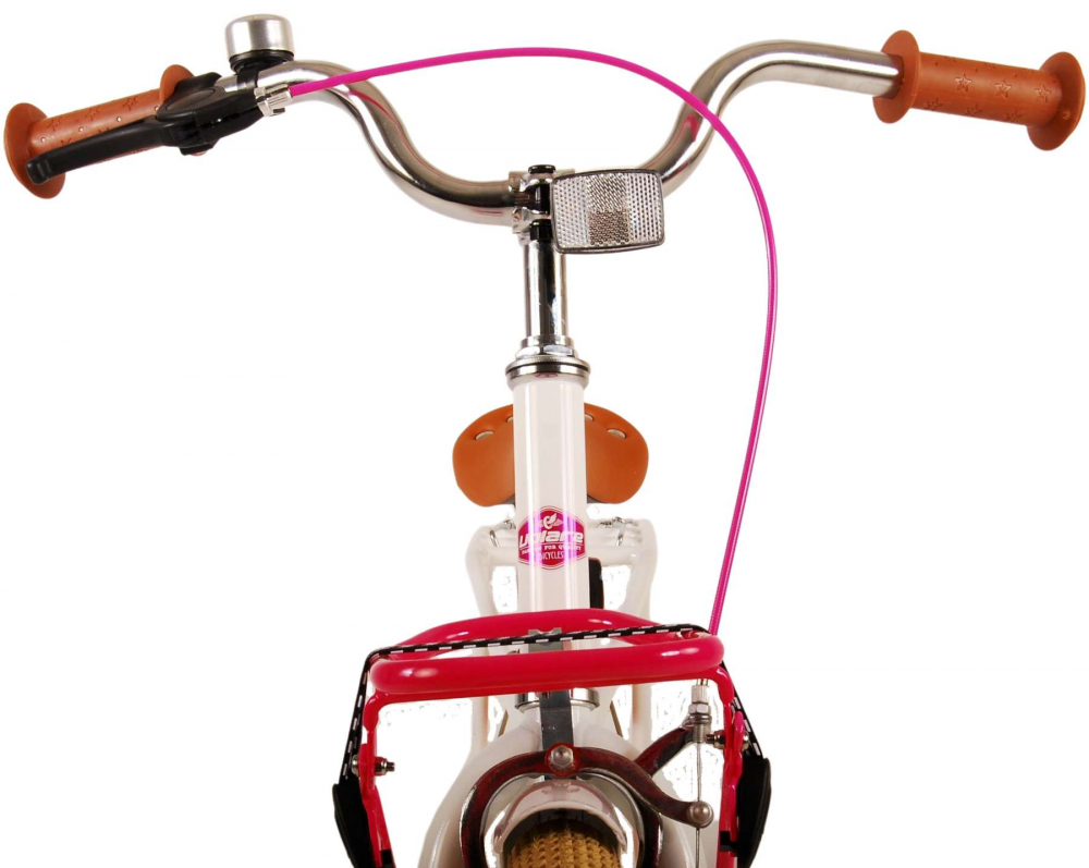 Bicicleta pentru fete Volare Excellent, 18 inch, culoare alb, frana de mana fata si frana contra spate [5]