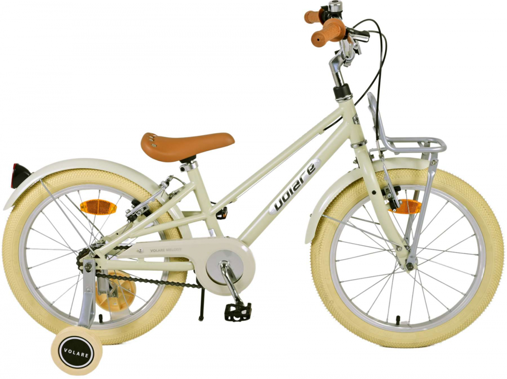Bicicleta pentru fete Volare Melody, 18 inch, culoare nisipiu, frana de mana fata si spate [2]