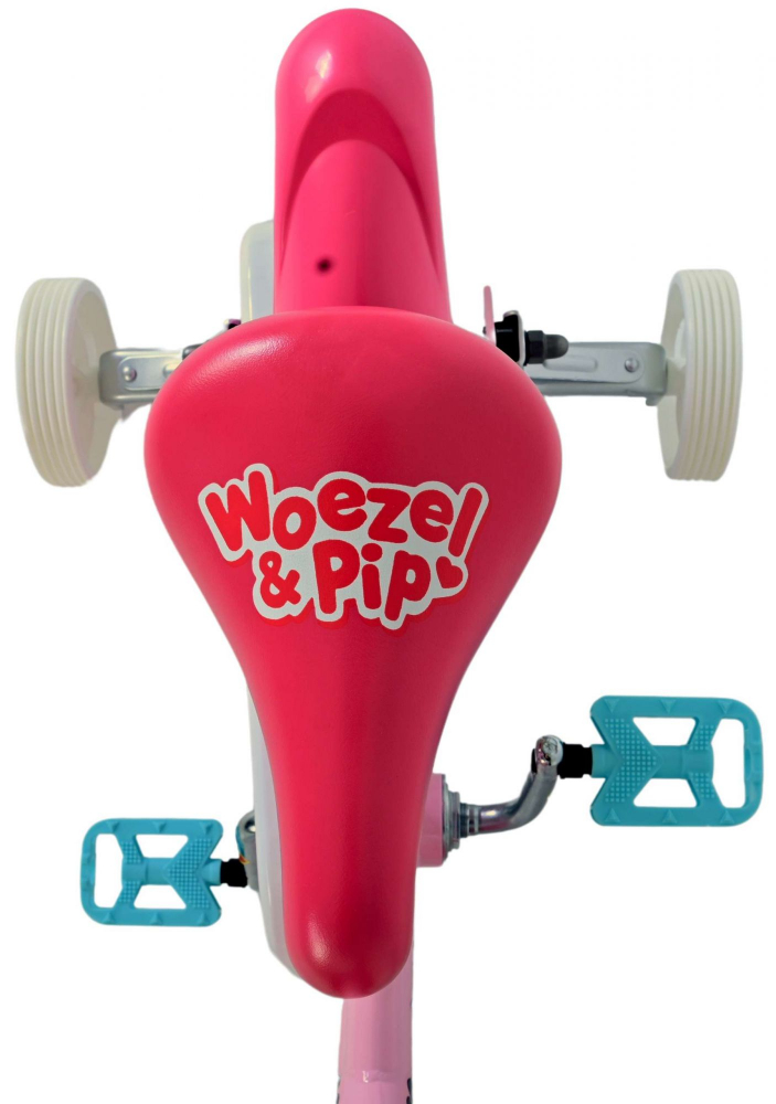 Bicicleta pentru fete Woezel & Pip, 12 inch, culoare roz, frana de mana fata si contra spate [7]