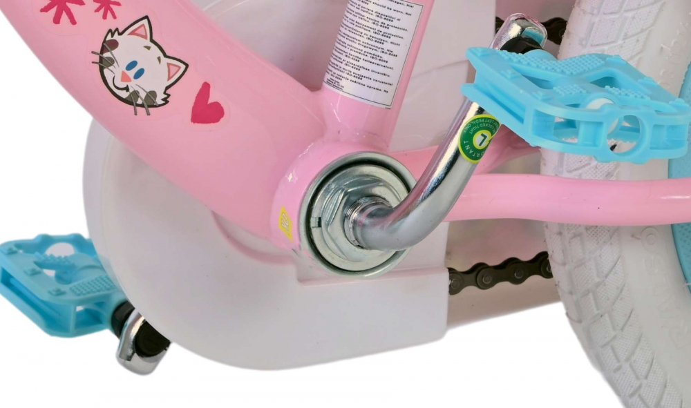 Bicicleta pentru fete Woezel & Pip, 12 inch, culoare roz, frana de mana fata si contra spate [2]