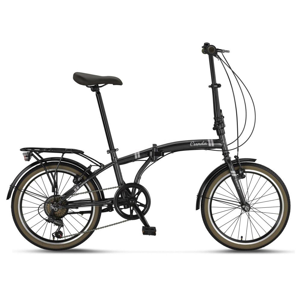 Bicicleta Umit Cund, 6 viteze, pliabila, cadru otel, roata 20", culoare negru [1]