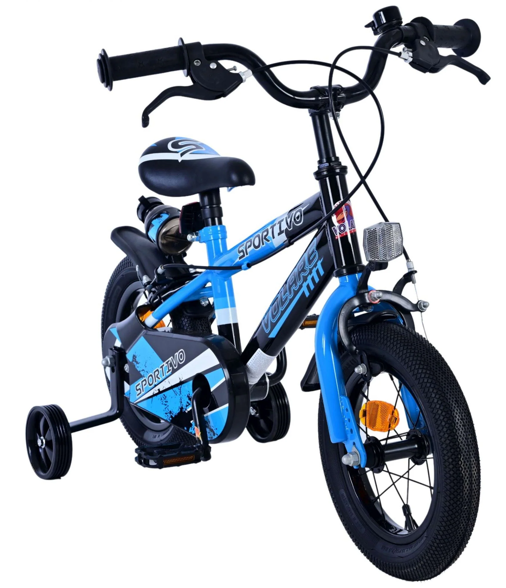 Bicicletă pentru copii Volare Sportivo - Băieți - 12 inch - Albastru Negru - Frâne cu două mâini [5]