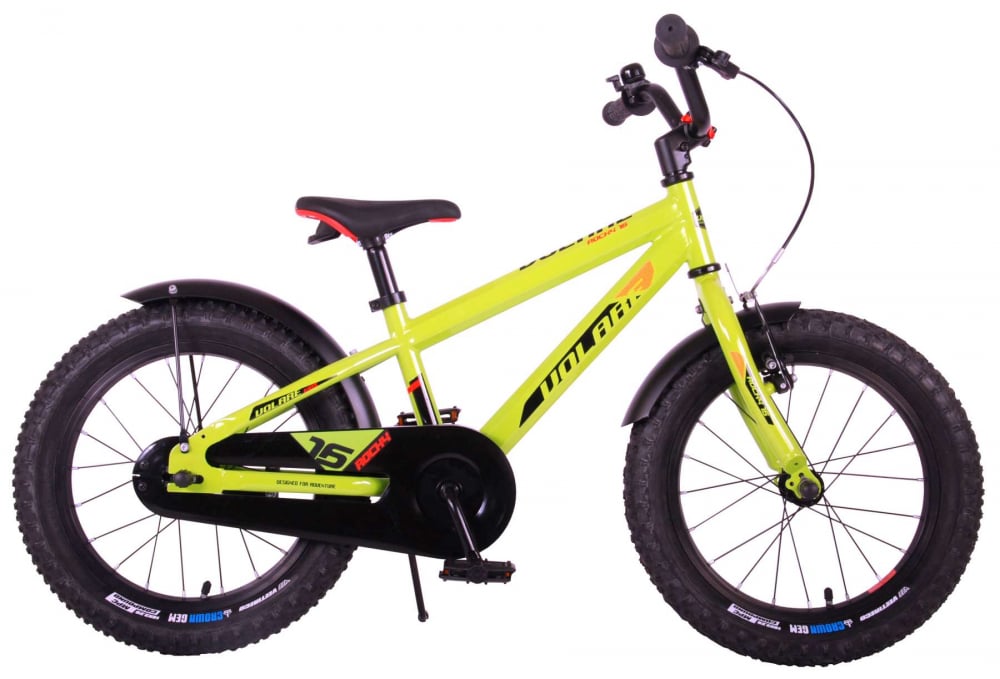 Bicicleta Volare Rocky pentru baieti, 16 inch, culoare verde, frana de mana + contra