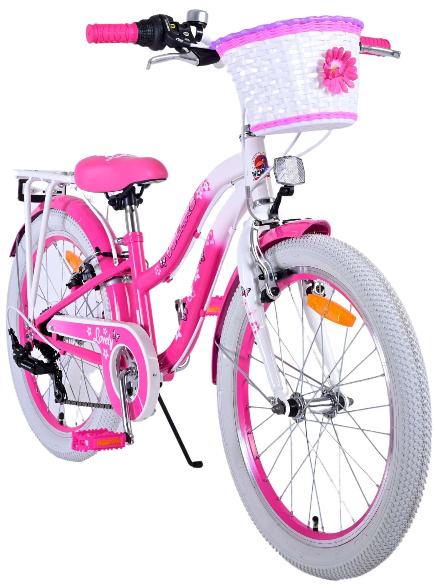 Bicicletă Volare Lovely pentru copii - Fete - 20 inch - Roz - 7 viteze [12]