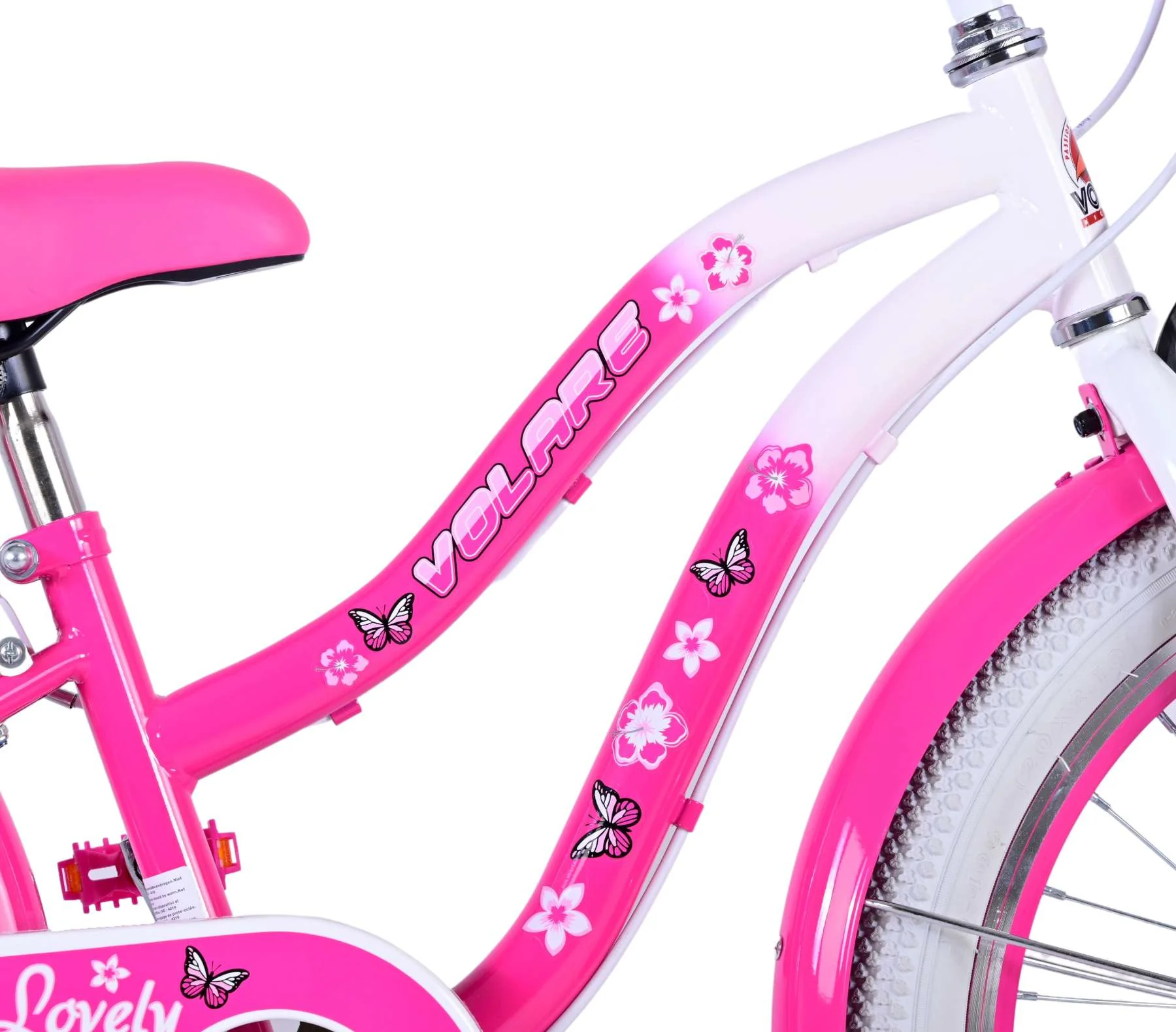 Bicicletă Volare Lovely pentru copii - Fete - 20 inch - Roz - 7 viteze [8]
