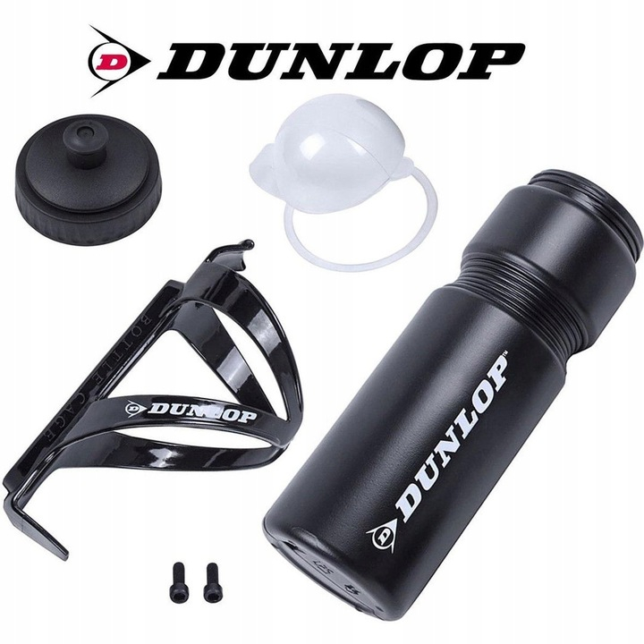 Bidon negru si suport negru, DUNLOP, capacitate 750ml